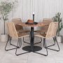 Cot utematgrupp med 4 st Lindos stolar - Beige/Svart/Natur