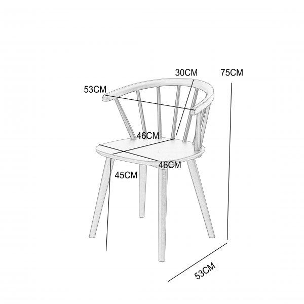 Karma pinnstol - Grå Karma pinnstol - Grå