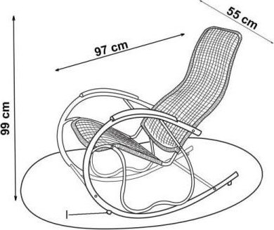Chaise Berante Comfort Digi - Chrome/Rotin