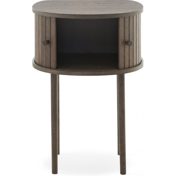 Schuifnachtkastje - Bruin gelakt eikenhout