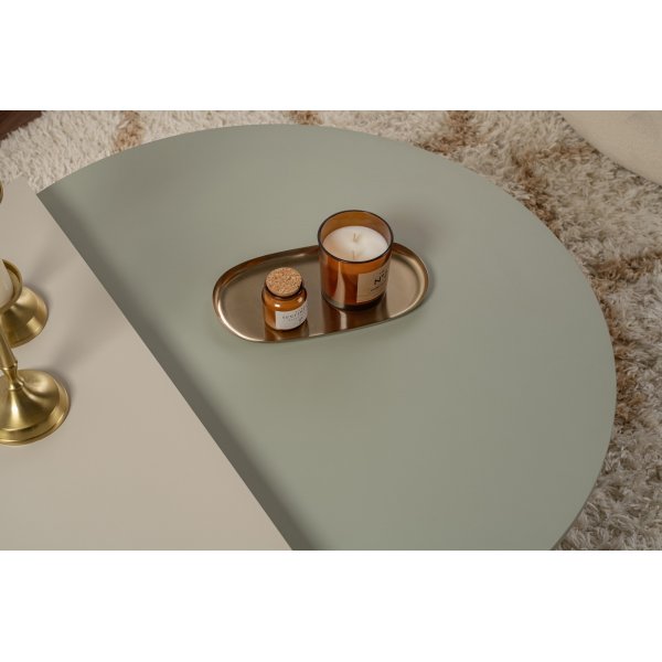 Orion soffbord 90/85 x 60/30 cm - Grön/sandsten Orion soffbord 90/85 x 60/30 cm - Grön/sandsten