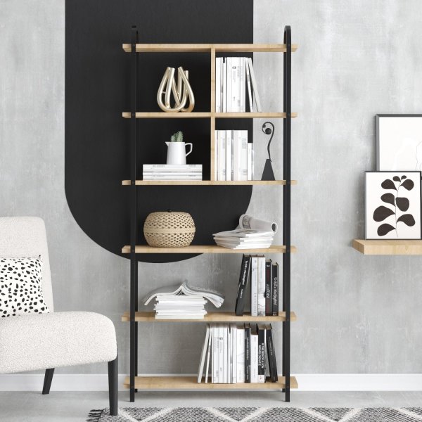 Monstro bokhylla Ek/svart