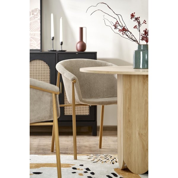 Table à manger ronde Hugo Ø120 cm - Chêne Table à manger ronde Hugo Ø120 cm - Chêne