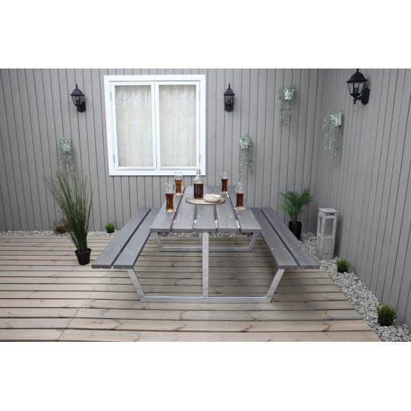 Rustik bnkset utan ryggstd - Gr