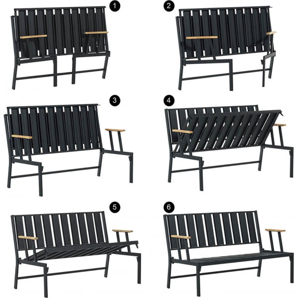 Canap d'extrieur 2 places Lotus - Noir/vert + Nettoyage textile pour meubles