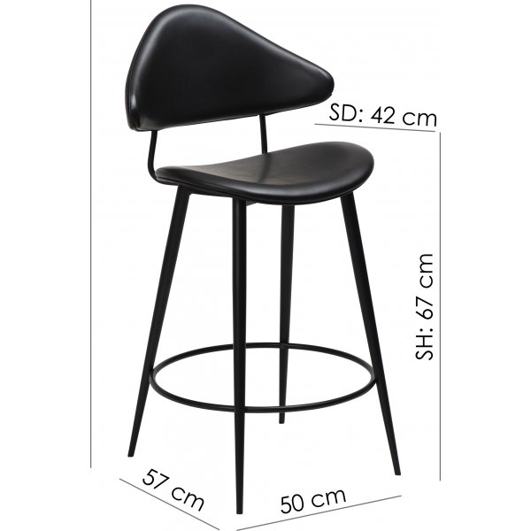 Chaise de comptoir Napoléon - PU noir Chaise de comptoir Napoléon - PU noir