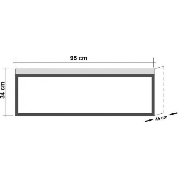 Quantum Media soffbord 95 x 45 cm - Furu/svart Quantum Media soffbord 95 x 45 cm - Furu/svart