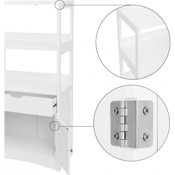 Annette badrumsskp 122 cm - Vit