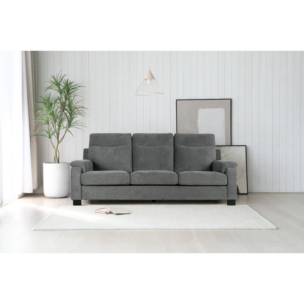 Soffa Atlas med hög rygg - 234 cm + Textilrengöring för möbler - 3-sits soffor, Soffor