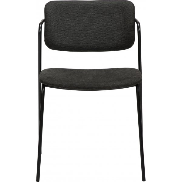 Chaise de salle à manger Zed - Tissu noir Chaise de salle à manger Zed - Tissu noir