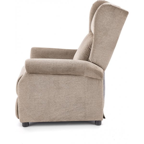 Reclinerfåtölj med massage i beige tyg Reclinerfåtölj med massage i beige tyg