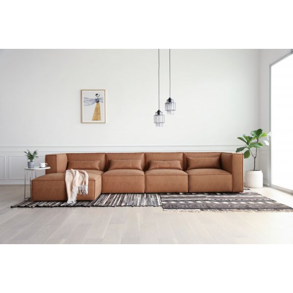 Nees modulaire bank in cognac combo 1