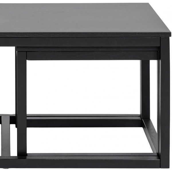 Table Cornus 120/55x60/55 cm - Placage chêne laqué noir Table Cornus 120/55x60/55 cm - Placage chêne laqué noir