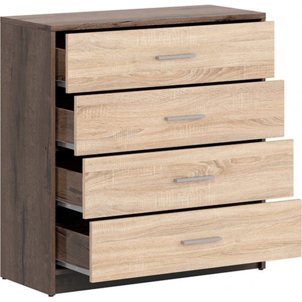 Commode Nepo Plus - Chêne foncé/Chêne Sonoma Commode Nepo Plus - Chêne foncé/Chêne Sonoma