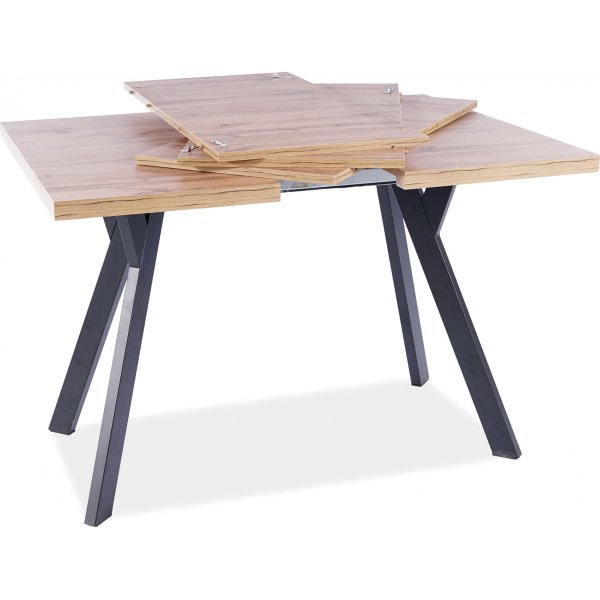 Merlin matbord 90-240 cm - Ek/svart