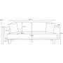 Reims 3-sits soffa - Antracit