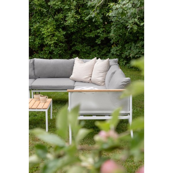 Groupe lounge Nettan - Blanc/gris clair Groupe lounge Nettan - Blanc/gris clair