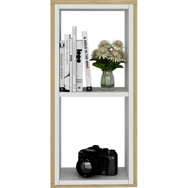 Zera wandplank - Saffier eiken/wit Zera wandplank - Saffier eiken/wit