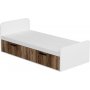 Newra enkelsng 190 x 90 cm - Ljus valnt/vit