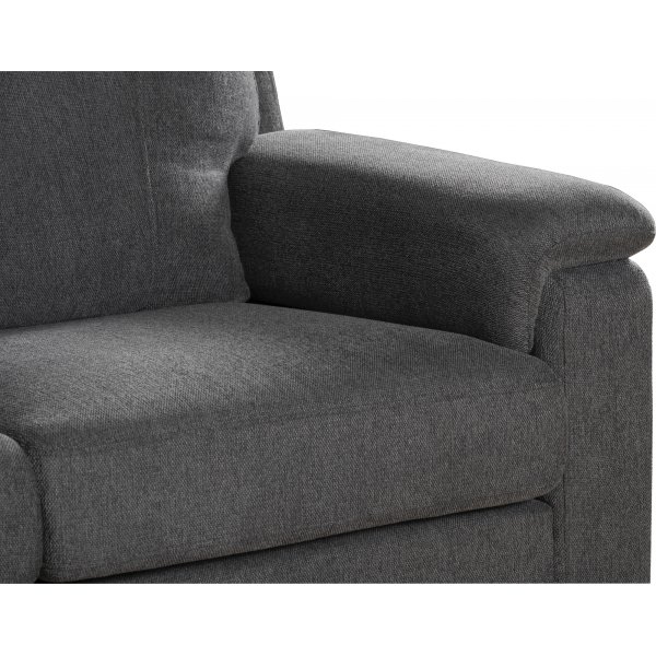 Canap d\\\'angle Salem en tissu gris fonc