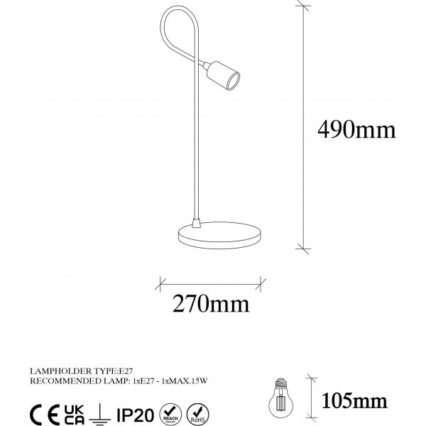 Lampe  poser virale - Noir