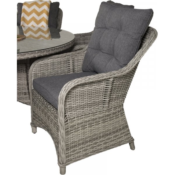 Volta utematgrupp med 6 st Vikelund stolar - Grå Volta utematgrupp med 6 st Vikelund stolar - Grå