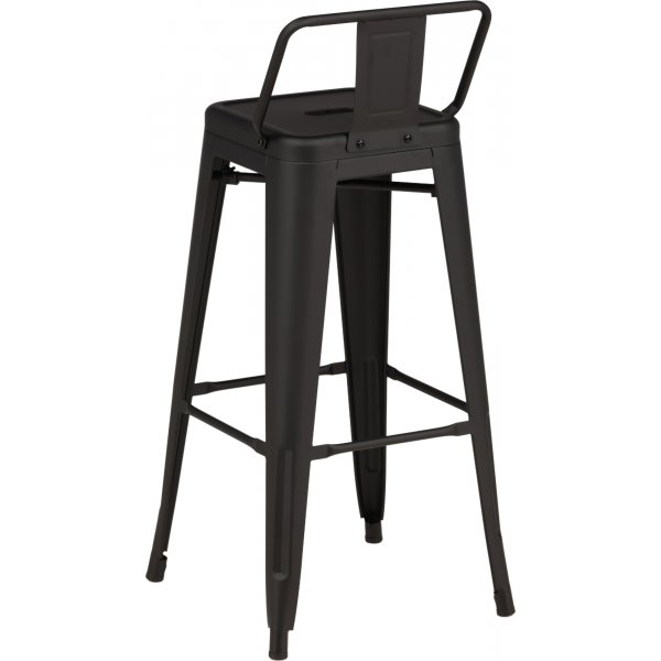 Tabouret de bar plat Tempe - Noir