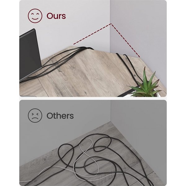 Rami hrnskrivbord 138/138 x 49 cm - Grbeige/svart