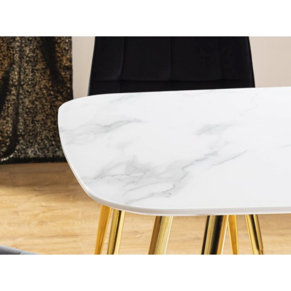 Table à manger Ceres 140 cm - Blanc/or Table à manger Ceres 140 cm - Blanc/or