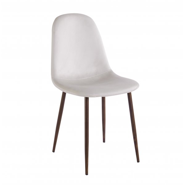 Olmo matbord 90 cm i valnt/svart med 2st Alfred matstol i Beige sammet och valnt ben