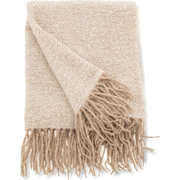 Ljung pläd 130x170 cm - Beige/vit Ljung pläd 130x170 cm - Beige/vit
