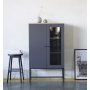 Edge skp i Ek / Gr hgtryckslaminat (HPL) + Flckborttagare fr mbler