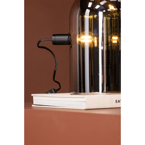 Lampe  poser Quentin - Verre fum/noir