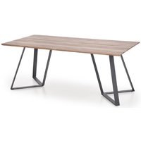 Lykke matbord - Mörkbetsad ek / Svart metall Lykke matbord - Mörkbetsad ek / Svart metall