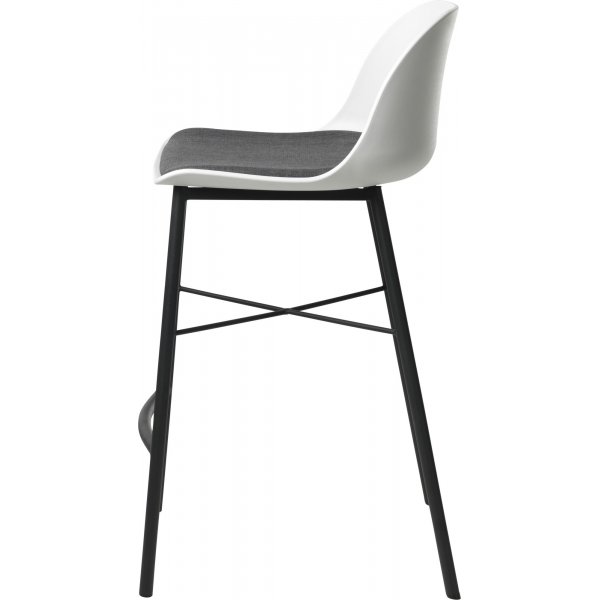 Tabouret de bar Drake blanc avec coussin d\\\'assise SH68 cm Tabouret de bar Drake blanc avec coussin d\\\'assise SH68 cm