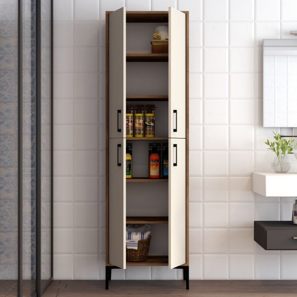 Armoire Berlin - Noyer/crème Armoire Berlin - Noyer/crème