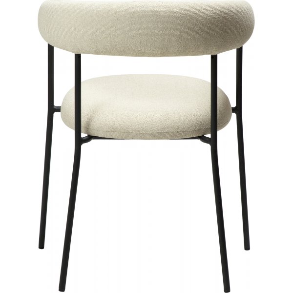 Plenti karmstol - Vit boucl/svart