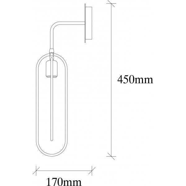 Ceres wandlamp 3151 - Zwart/goud