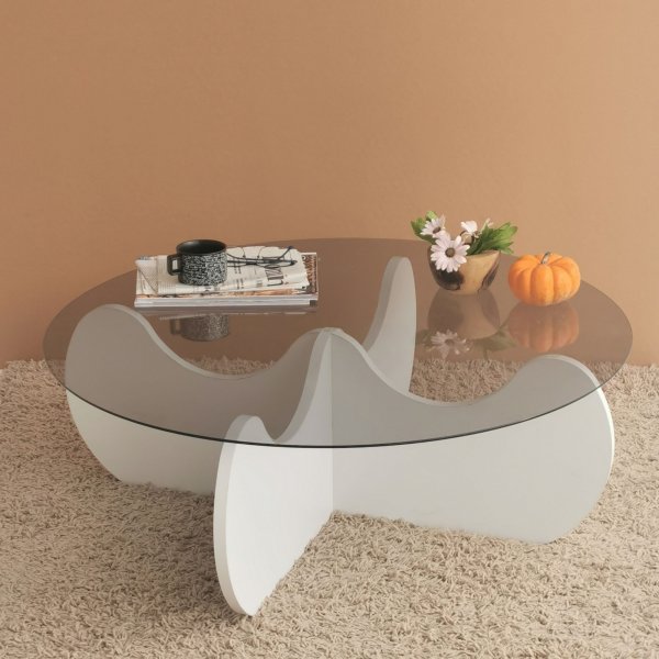 Table basse Himalaya Ø90 cm - Blanc Table basse Himalaya Ø90 cm - Blanc