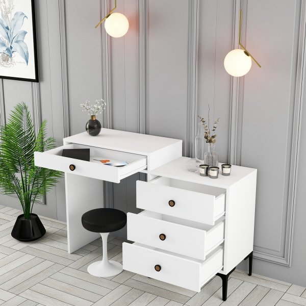 Lizbon kaptafel 124 x 40 cm - Wit Lizbon kaptafel 124 x 40 cm - Wit