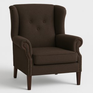 Öronlappsfåtölj - Brun klädsel - Wing Öronlappsfåtölj - Brun klädsel - Wing