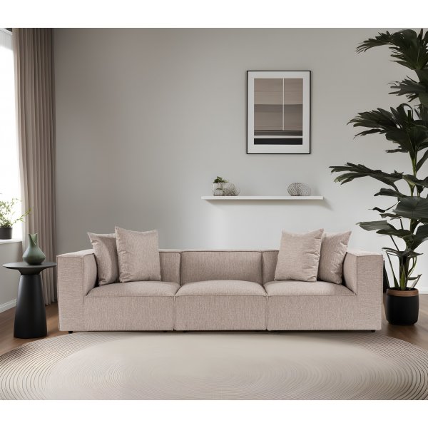 Sora 3-sits soffa - Sandbeige Sora 3-sits soffa - Sandbeige