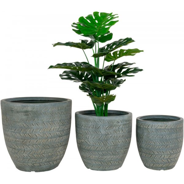 Krukor i set om 3 st Grn