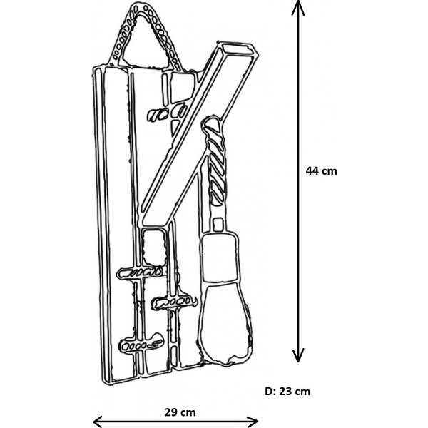 Asap wandlamp 19 - Walnoot