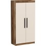 Akser kledingkast - Licht walnoot/beige