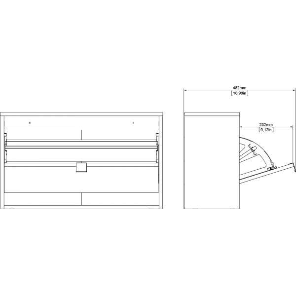 Shoes skoskp med 1 fack - Ek/vit