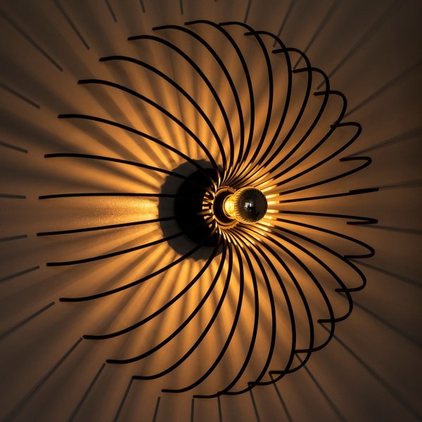 Aspendos wandlamp N-643 - Zwart