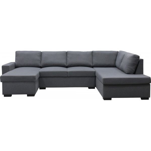 Canap canap en U 309 cm tissu gris fonc - Solna + Nettoyage textile pour meubles