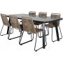 Paola utematgrupp med 6 st Lindos stolar - Beige/Svart/Natur