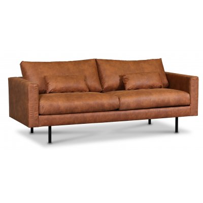 Land 2,5-sits soffa - Cognac (Ecolder) + Mbelvrdskit fr textilier